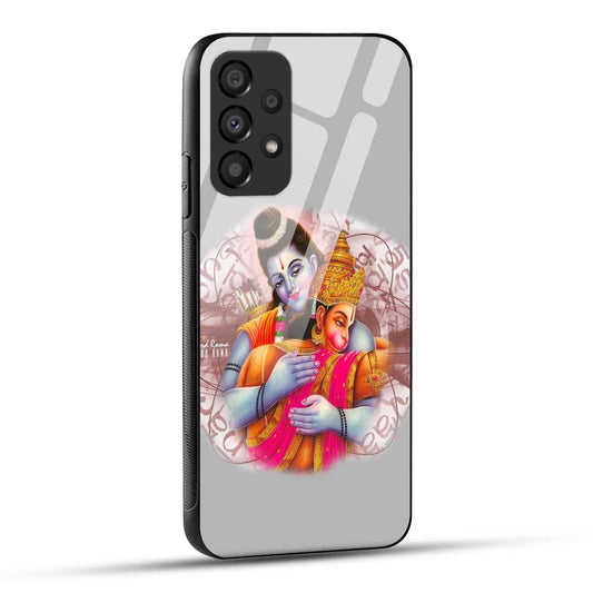 Samsung Galaxy A73 5G Back Cover Hanuman and Ram Printed Glass Case