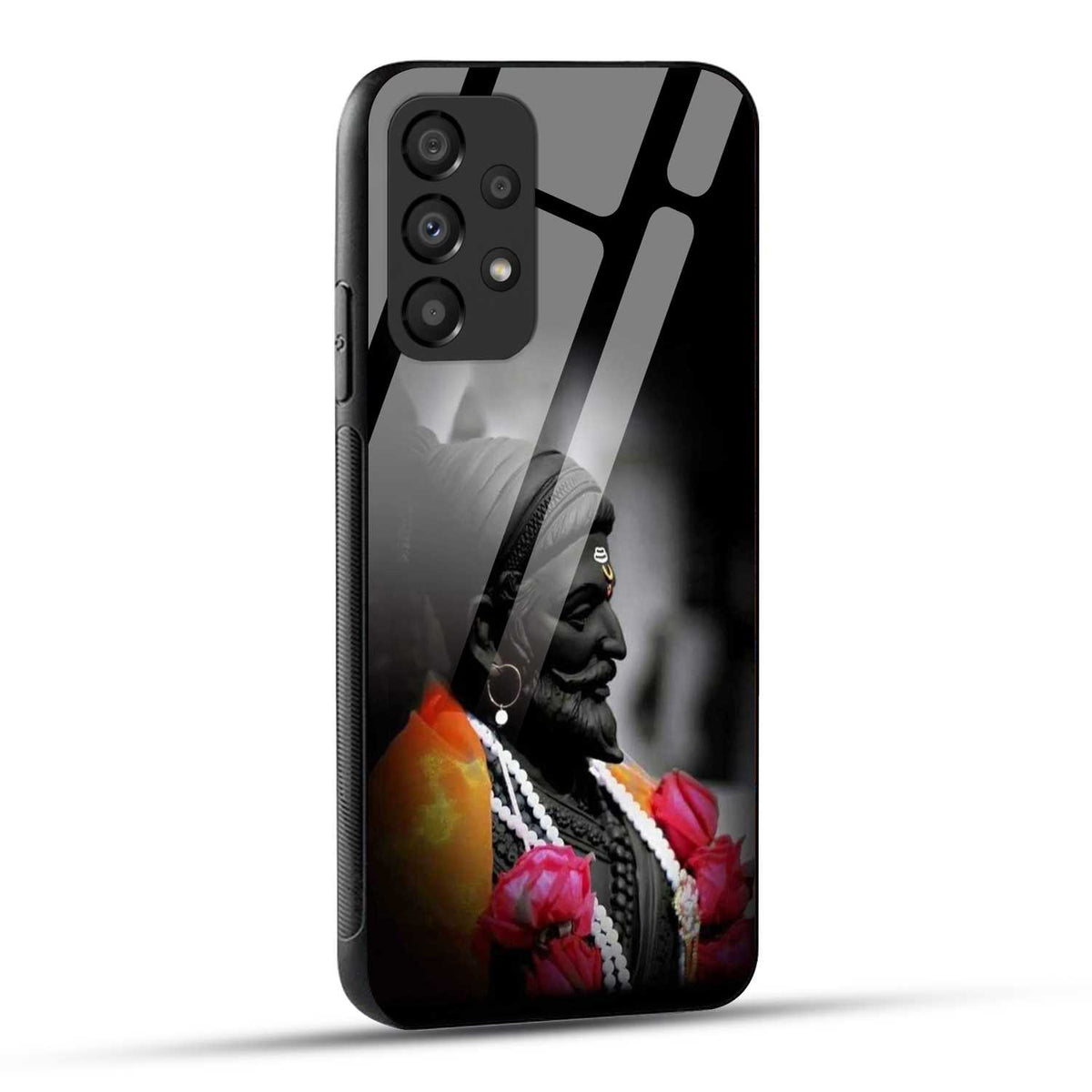 Samsung Galaxy A33 5G Back Cover Chatrapati Shivaji Maharaj Raje Printed Glass Case