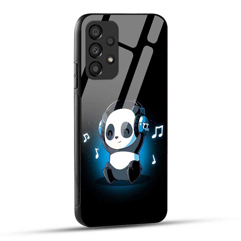 Samsung Galaxy A33 5G Back Cover Cute Music Cartoon Glass Case