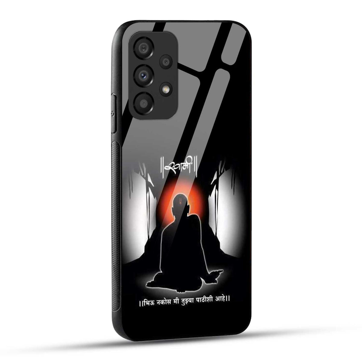 Samsung Galaxy A73 5G Back Cover Shree Swami Samarth Printed Glass Case