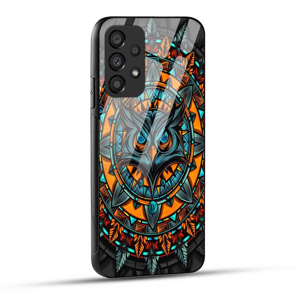 Samsung Galaxy A33 5G Back Cover Attractive Owl Glass Case