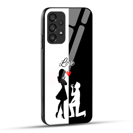Samsung Galaxy A73 5G Back Cover Love Proposal Printed Glass Case