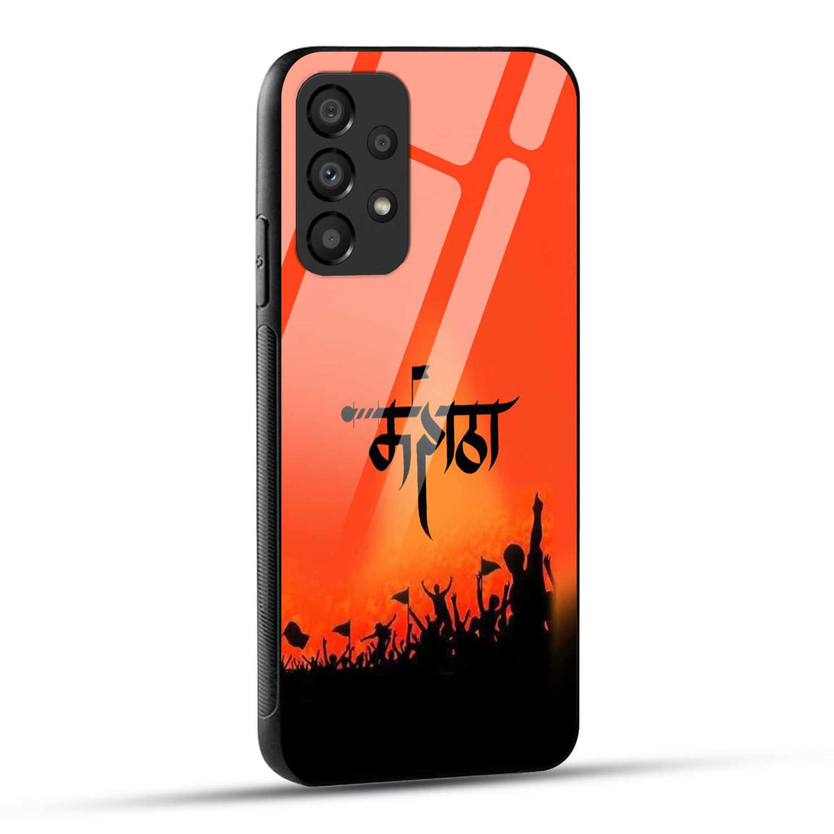 Samsung Galaxy A73 5G Back Cover Maratha Printed Glass Case