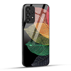 Samsung Galaxy A33 5G Back Cover Colorful Leaf Glass Case