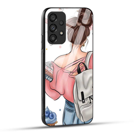 Samsung Galaxy A73 5G Back Cover Padhaku Girl Printed Glass Case