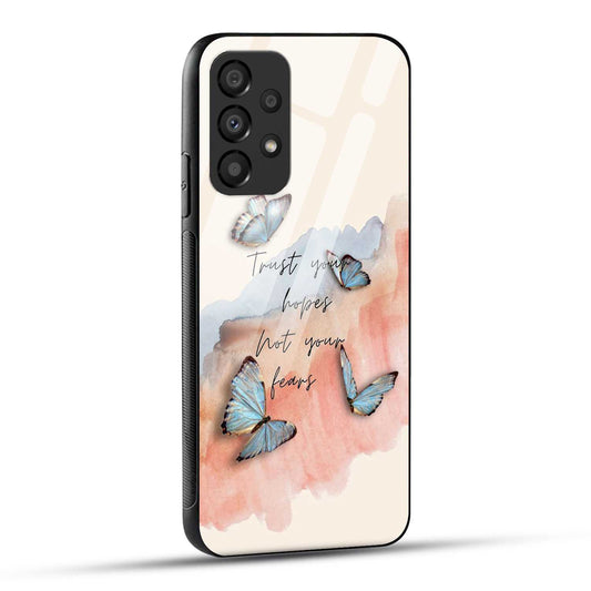 Samsung Galaxy A73 5G Back Cover Trust Your Hopes Printed Glass Case