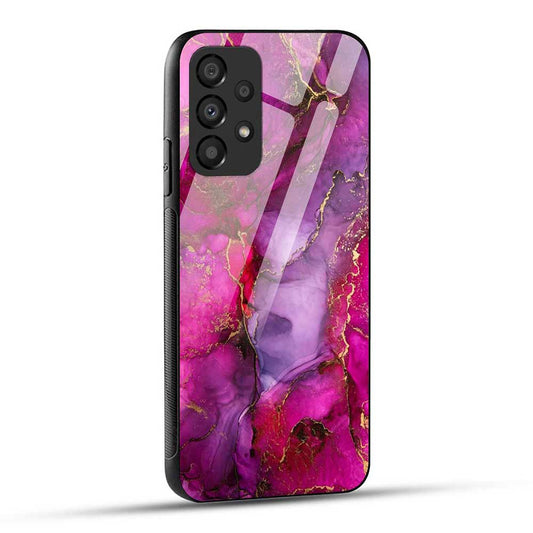 Samsung Galaxy A23 Back Cover Pink Marble Glass Case