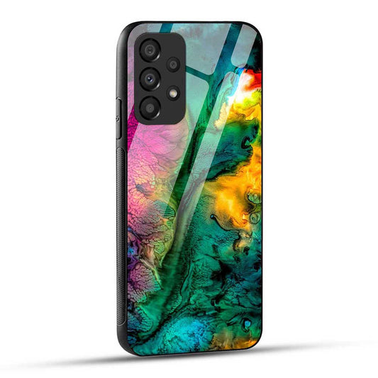 Samsung Galaxy A33 5G Back Cover Abstract Rainbow Colors Glass Case