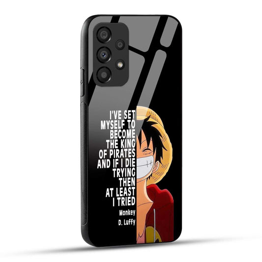 Samsung Galaxy A23 Back Cover Anime One Piece Monkey D. Luffy  Printed Glass Case