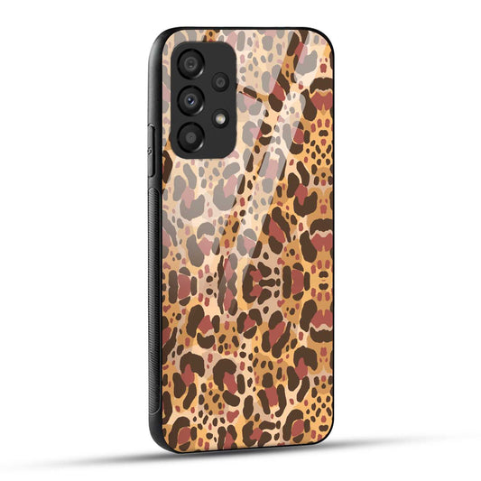 Samsung Galaxy A23 Back Cover Unique Brown Texture Printed Glass Case