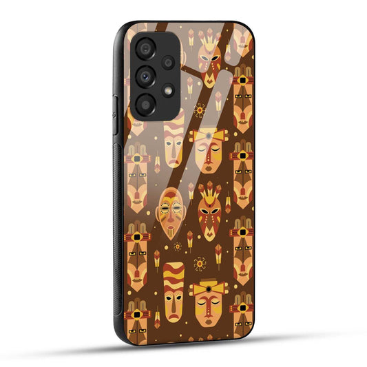 Samsung Galaxy A23 Back Cover Tribal African Mask Printed Glass Case