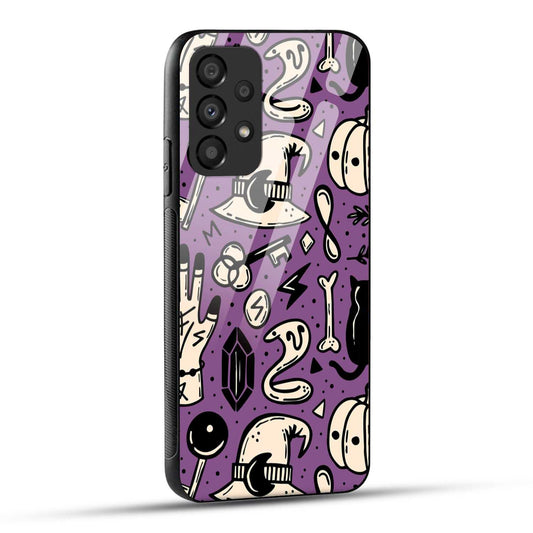 Samsung Galaxy A23 Back Cover Aethetic Texture Printed Glass Case