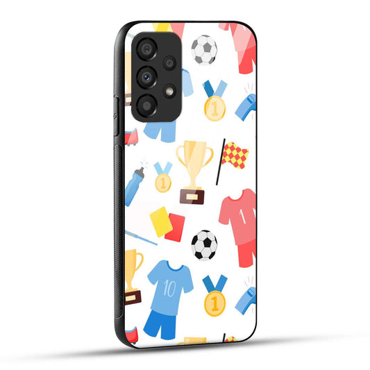 Samsung Galaxy A73 5G Back Cover Love For Football Printed Glass Case