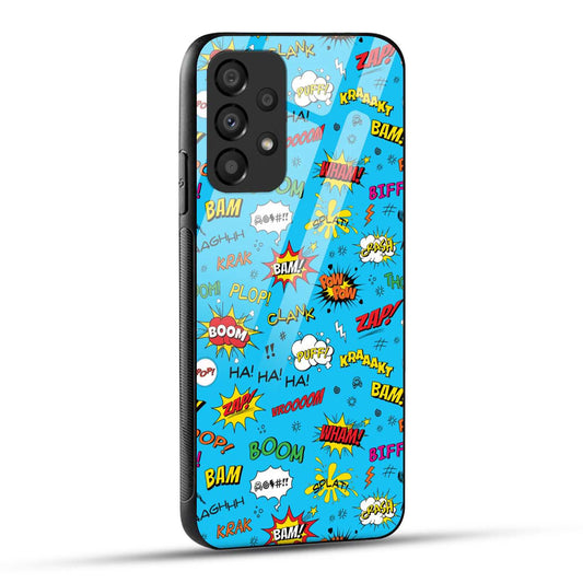 Samsung Galaxy A53 5G Back Cover Doodle Of Texts Printed Glass Case
