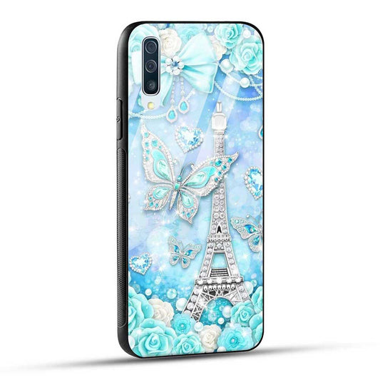 Samsung Galaxy A50 / A50s / A30s Back Cover Blue Paris Glass Case