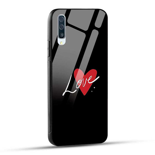 Samsung Galaxy A50 / A50s / A30s Back Cover Love Heart Glass Case