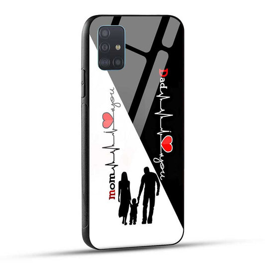 Samsung Galaxy A51 Back Cover Mom Dad Love You Glass Case