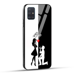 Samsung Galaxy A51 Back Cover Love Proposal Printed Glass Case