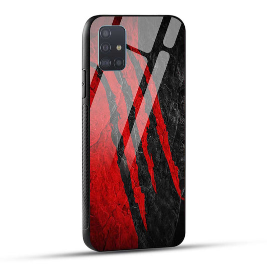 Samsung Galaxy A51 Back Cover Red Printed Glass Case