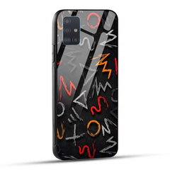 Samsung Galaxy A51 Back Cover Geometric Designer Glass Case