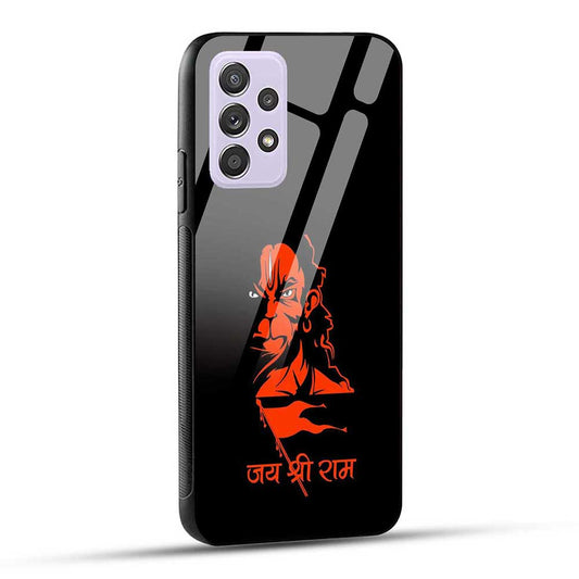 Samsung Galaxy A52 / A52 5G / A52S / A52s 5G Back Cover Jay Shree Ram Bajrangballi Hanuman Printed Glass Case
