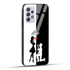 Samsung Galaxy A52 / A52 5G / A52S / A52s 5G Back Cover Love Proposal Printed Glass Case