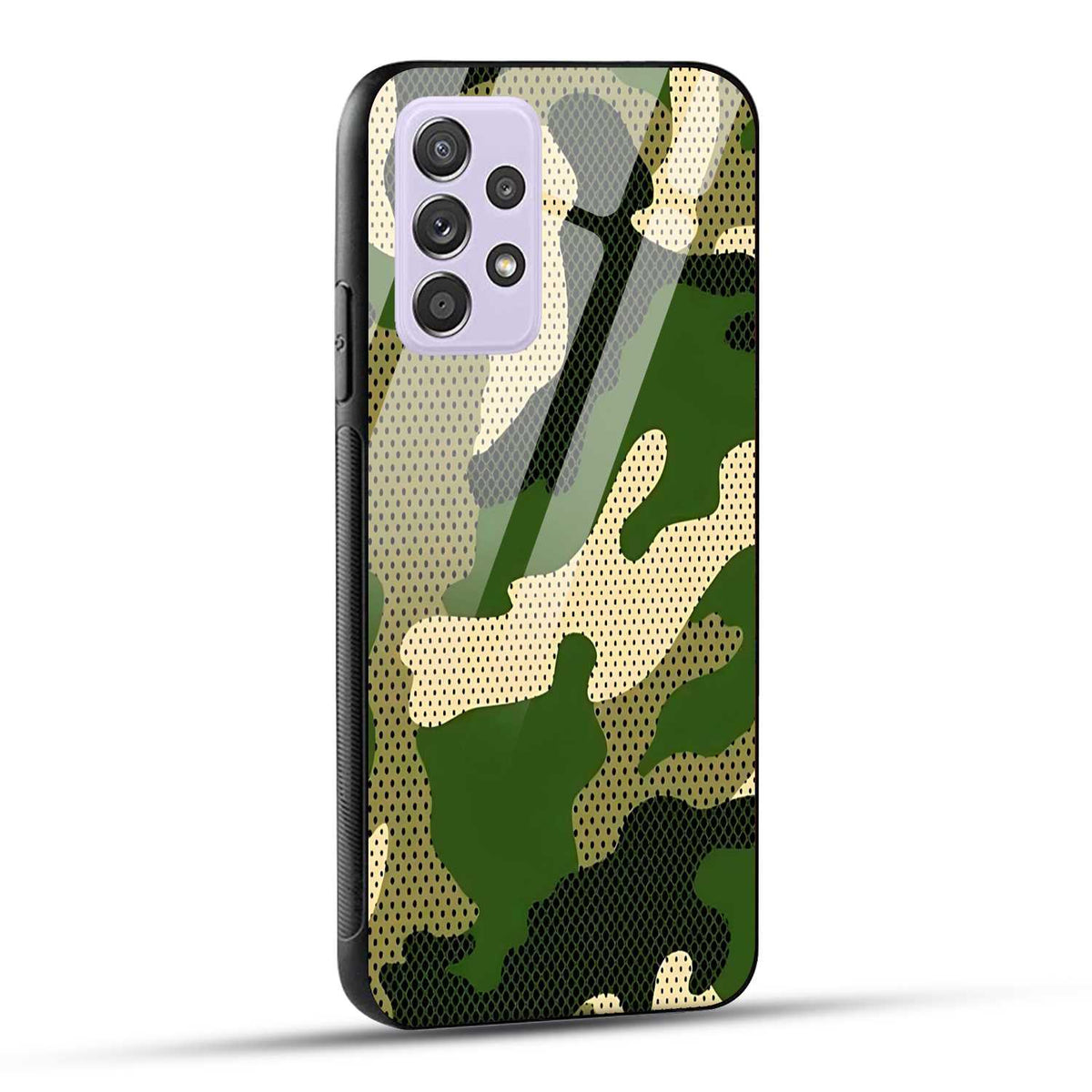 Samsung Galaxy A52 / A52 5G / A52S / A52s 5G Back Cover Camouflage Printed Glass Case