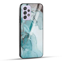 Samsung Galaxy A52 / A52 5G / A52S / A52s 5G Back Cover Blue Green Marble Glass Case
