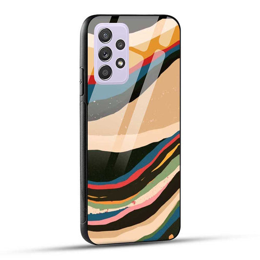 Samsung Galaxy A52 / A52 5G / A52S / A52s 5G Back Cover Color Wave Pattern Glass Case
