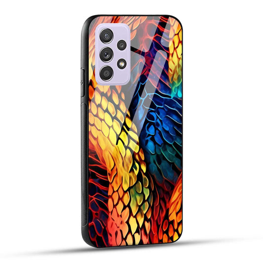 Samsung Galaxy A52 / A52 5G / A52S / A52s 5G Back Cover Colorburst Jungle Rainbow Animal Spots Printed Glass Case