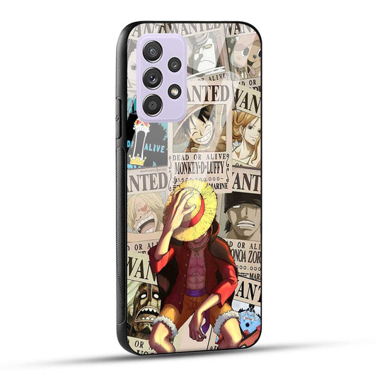 Samsung Galaxy A52 / A52 5G / A52S / A52s 5G Back Cover Anime One Piece Wanted Luffy  Printed Glass Case