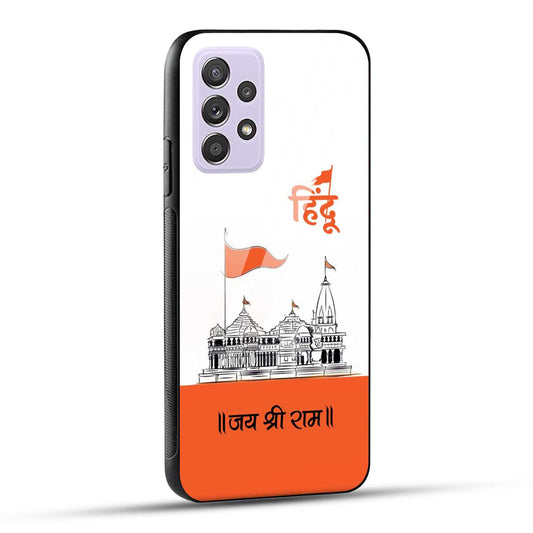 Samsung Galaxy A52 / A52 5G / A52S / A52s 5G Back Cover Jai Shree Ram Mandir Art Printed Glass Case