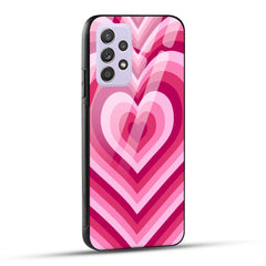 Samsung Galaxy A52 / A52 5G / A52S / A52s 5G Back Cover Love Hearts Printed Glass Case