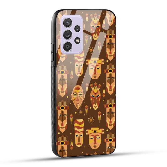 Samsung Galaxy A52 / A52 5G / A52S / A52s 5G Back Cover Tribal African Mask Printed Glass Case