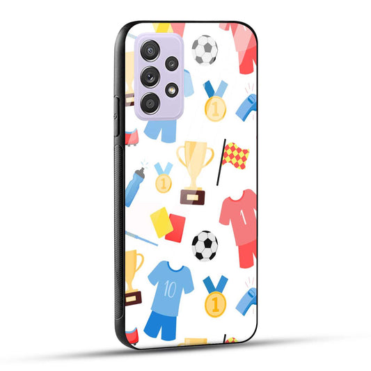 Samsung Galaxy A52 / A52 5G / A52S / A52s 5G Back Cover Love For Football Printed Glass Case