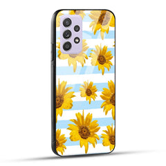 Samsung Galaxy A52 / A52 5G / A52S / A52s 5G Back Cover Beautiful Sunflower Doodle Printed Glass Case