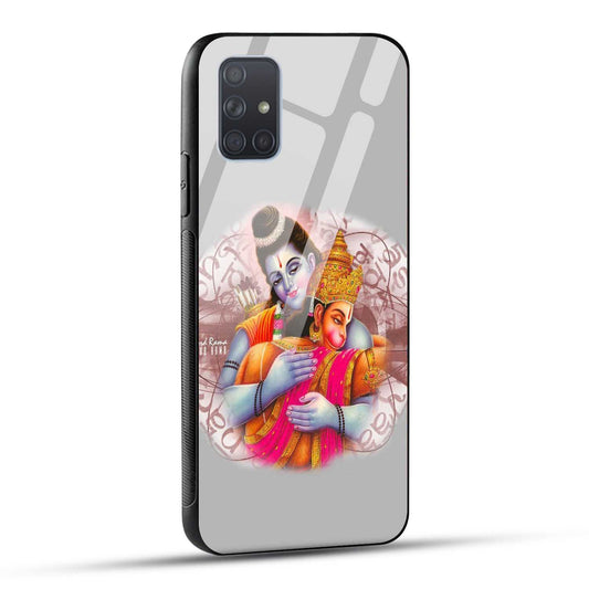 Samsung Galaxy A71 Back Cover Hanuman and Ram Printed Glass Case