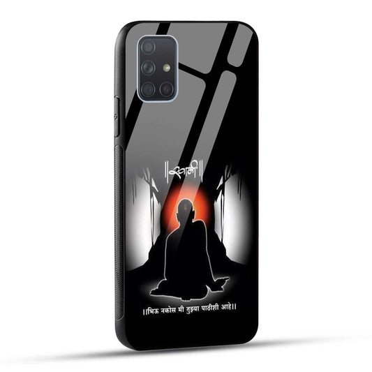 Samsung Galaxy A71 Back Cover Shree Swami Samarth Printed Glass Case