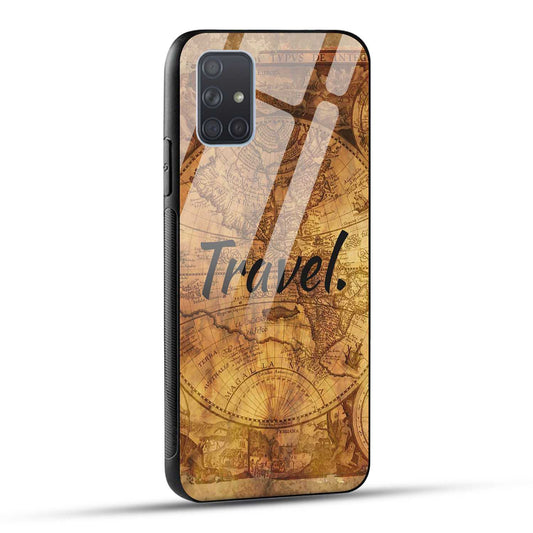 Samsung Galaxy A71 Back Cover Travel Printed Glass Case