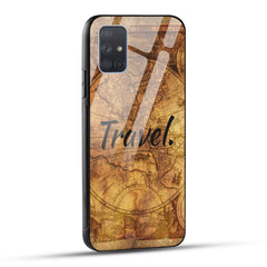 Samsung Galaxy A71 Back Cover Travel Printed Glass Case