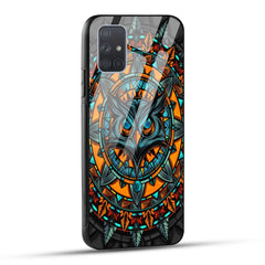 Samsung Galaxy A71 Back Cover Attractive Owl Printed Glass Case