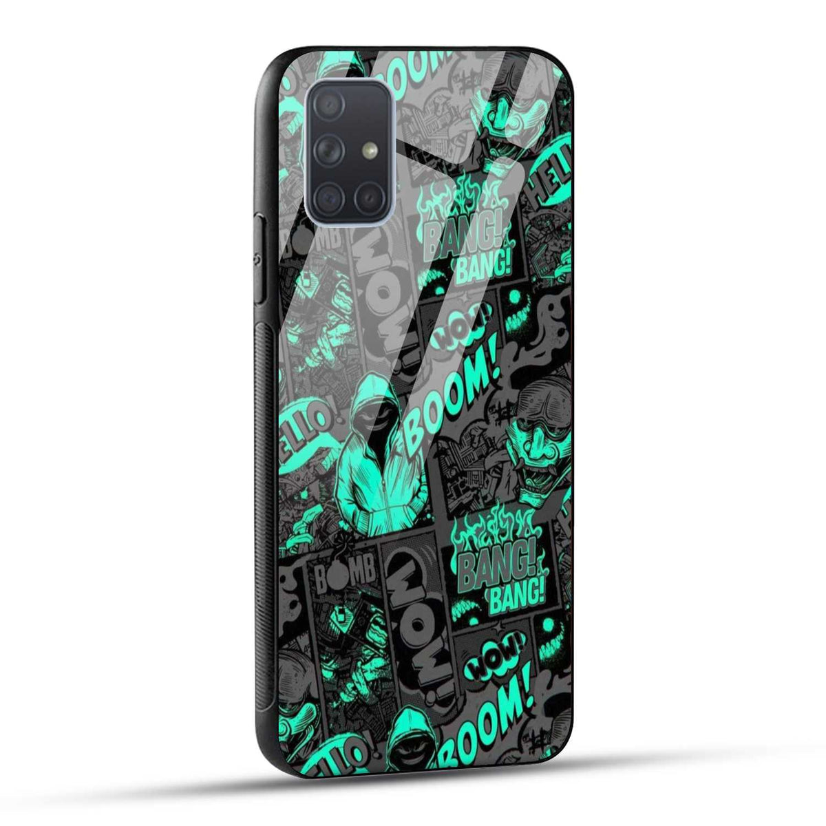 Samsung Galaxy A71 Back Cover Boom Printed Glass Case
