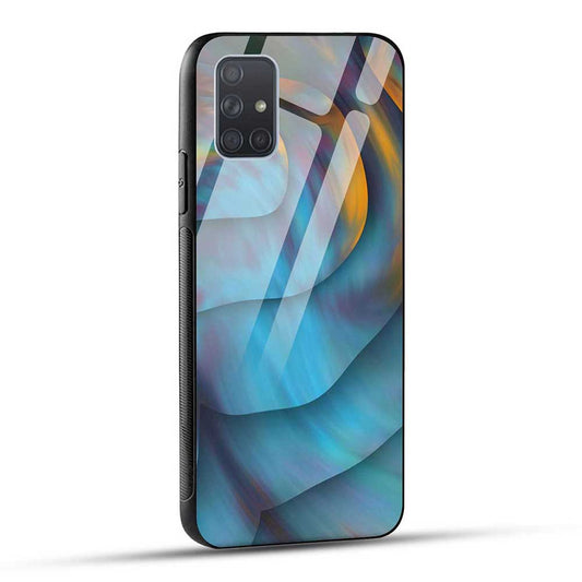 Samsung Galaxy A71 Back Cover Color Shade Textures Glass Case