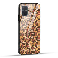 Samsung Galaxy A71 Back Cover Unique Brown Texture Printed Glass Case
