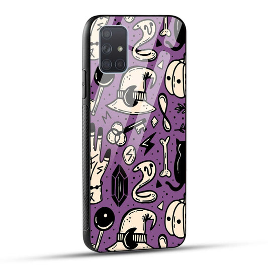Samsung Galaxy A71 Back Cover Aethetic Texture Printed Glass Case