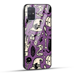 Samsung Galaxy A71 Back Cover Aethetic Texture Printed Glass Case