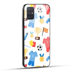 Samsung Galaxy A71 Back Cover Love For Football Printed Glass Case