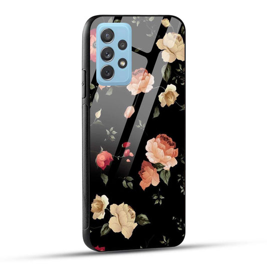 Samsung Galaxy A72 Back Cover Flowers Froral Printed Glass Case