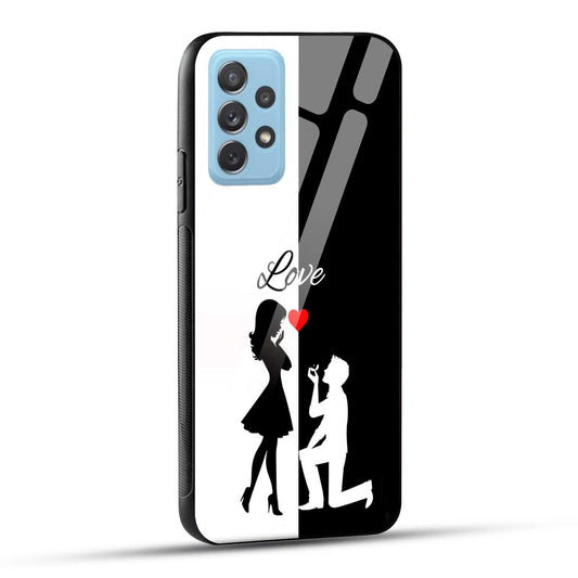 Samsung Galaxy A72 Back Cover Love Proposal Printed Glass Case
