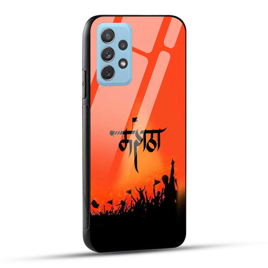 Samsung Galaxy A72 Back Cover Maratha Printed Glass Case